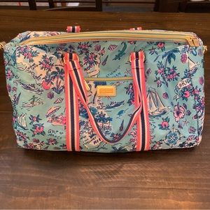💖 LAST CHANCE 💖Lilly Pulitzer Florida Road Trip weekender overnight tote NWOT